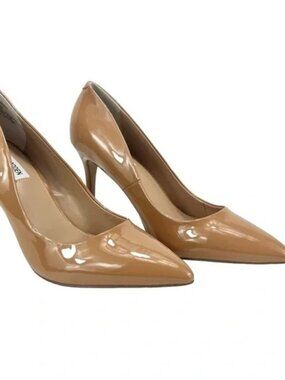 NWOB - STEVE MADDEN Vala Camel Patent Leather High Heel Pumps